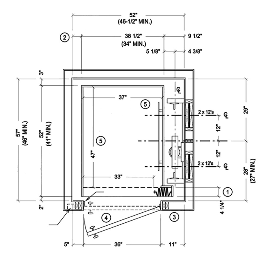  Фрагмент проекта лифтовой шахты. Воронеж